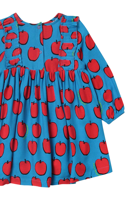 Apple-Print Dress With Bloomers